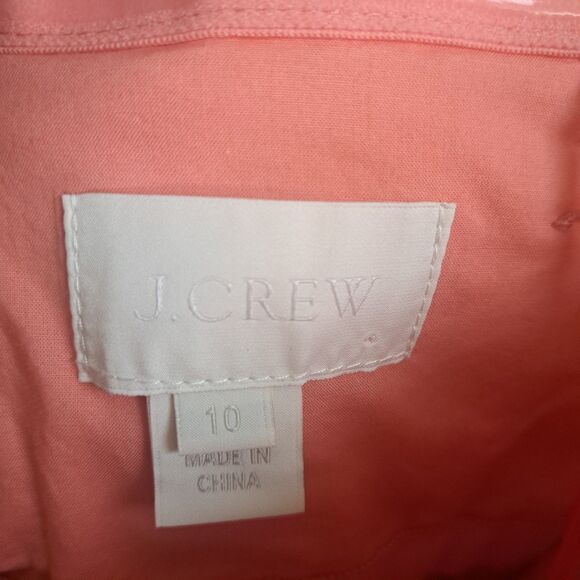 J.Crew Rose Pink Nadia Dress Women’s 10 Silk Chiffon Strapless Peach Romantic - Picture 7 of 12